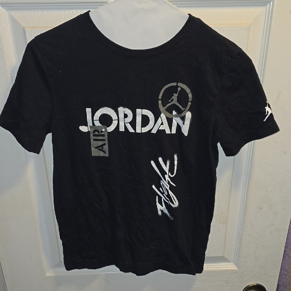 Jordan Black Tee with White Graphics